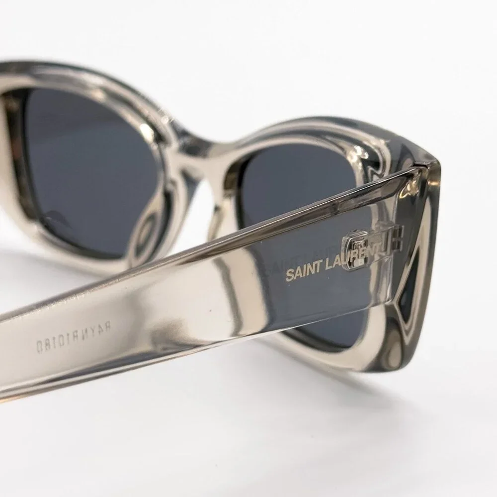 NEW SAINT LAURENT SUNGLASSES SL593 003 BEIGE CAT EYE WOMEN EYEWEAR SL 593 003